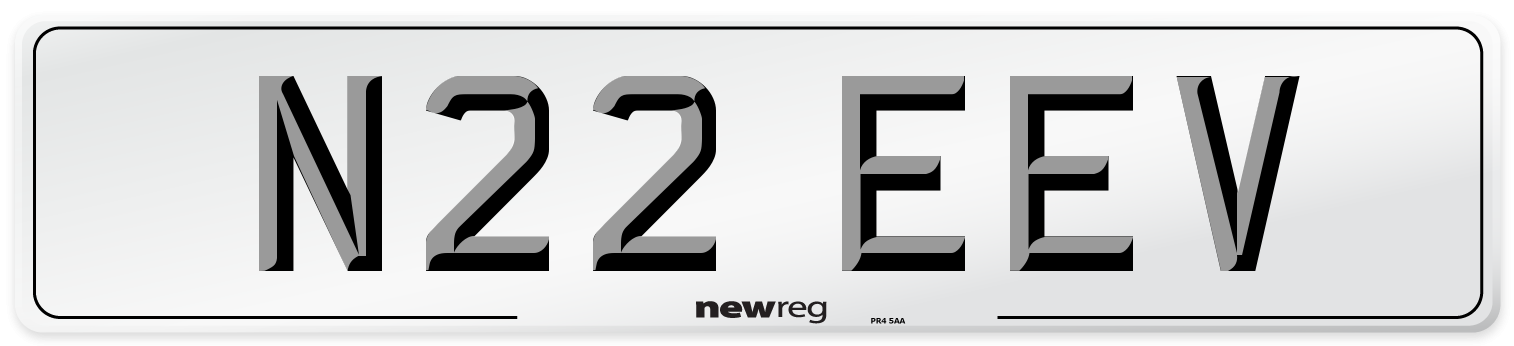 N22 EEV Front Number Plate