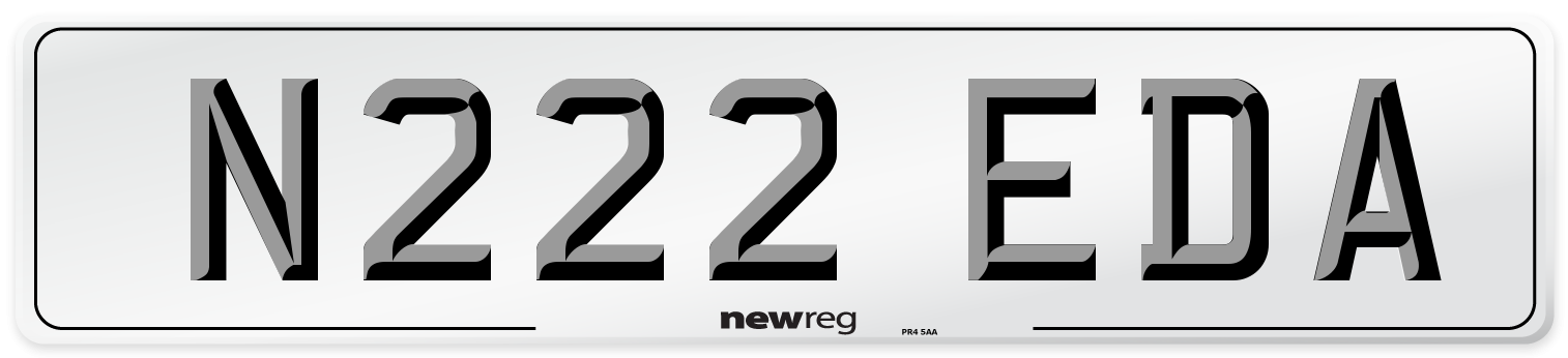 N222 EDA Front Number Plate
