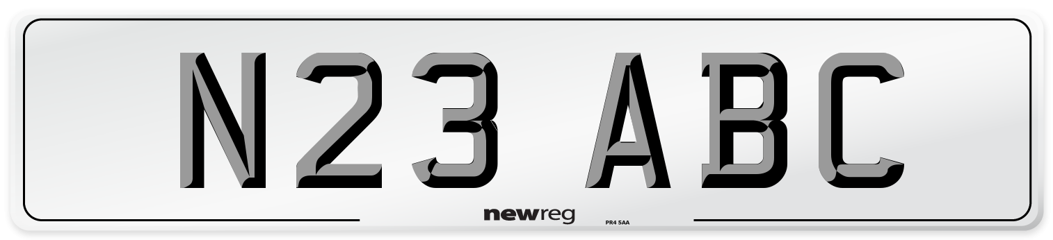 N23 ABC Front Number Plate