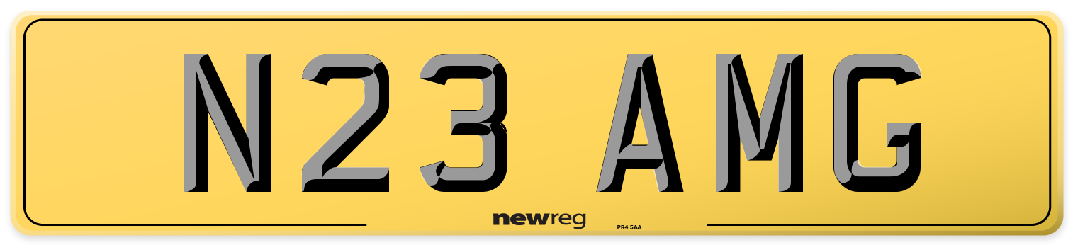 N23 AMG Rear Number Plate