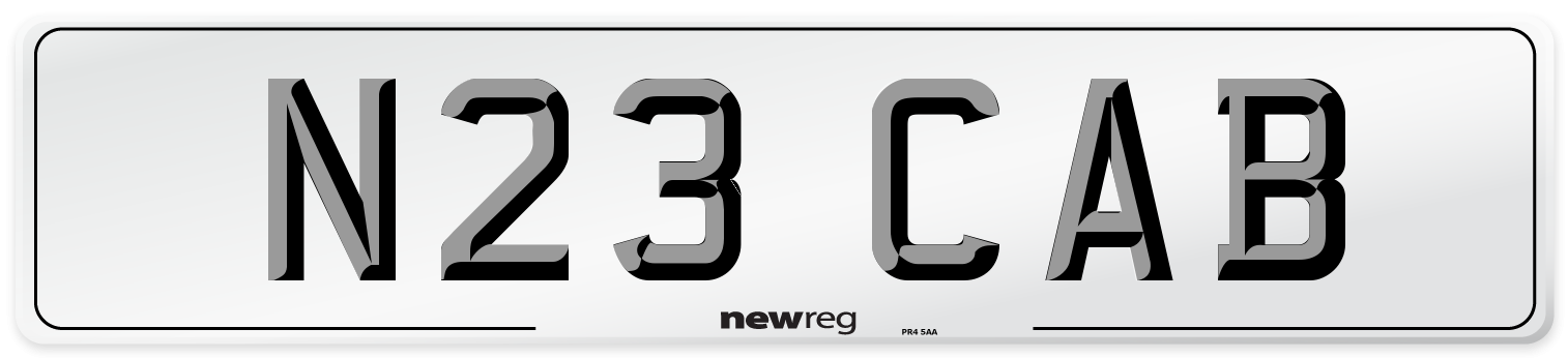 N23 CAB Front Number Plate