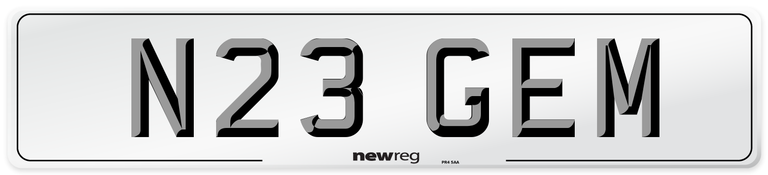N23 GEM Front Number Plate
