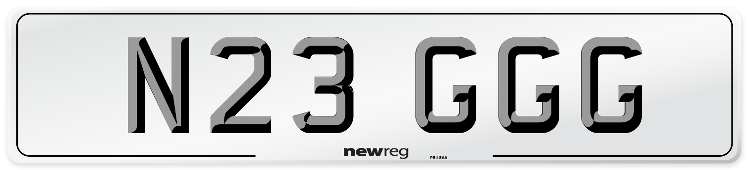 N23 GGG Front Number Plate