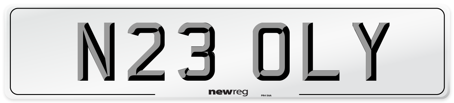 N23 OLY Front Number Plate