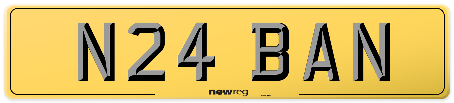 N24 BAN Rear Number Plate