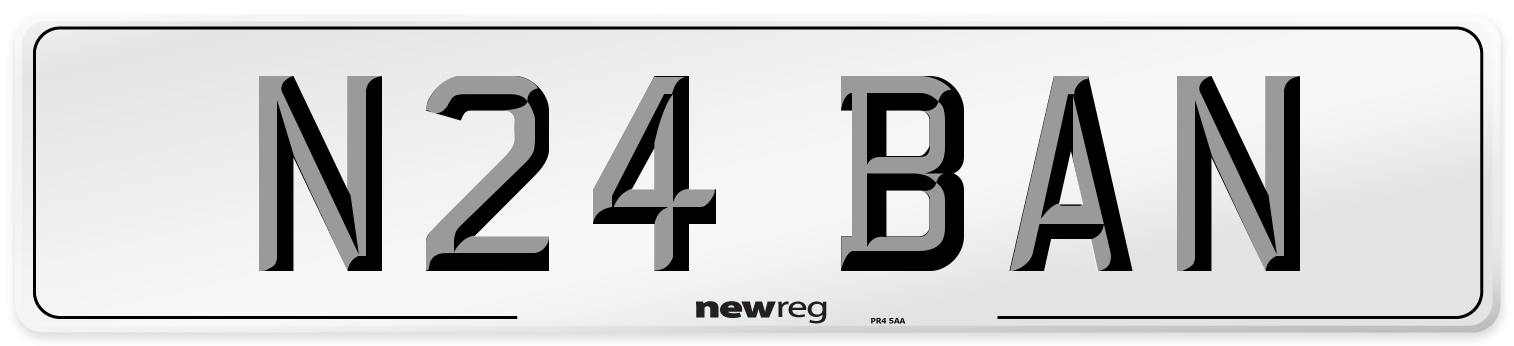 N24 BAN Front Number Plate