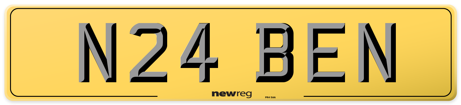 N24 BEN Rear Number Plate