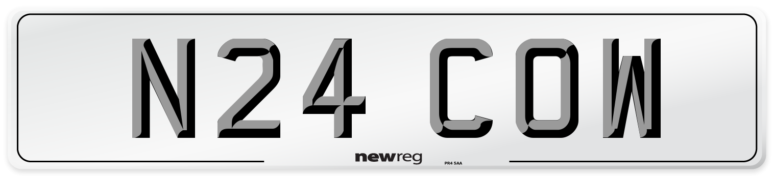 N24 COW Front Number Plate