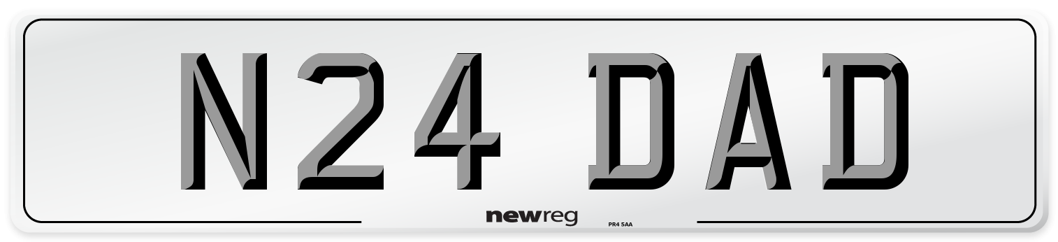 N24 DAD Front Number Plate