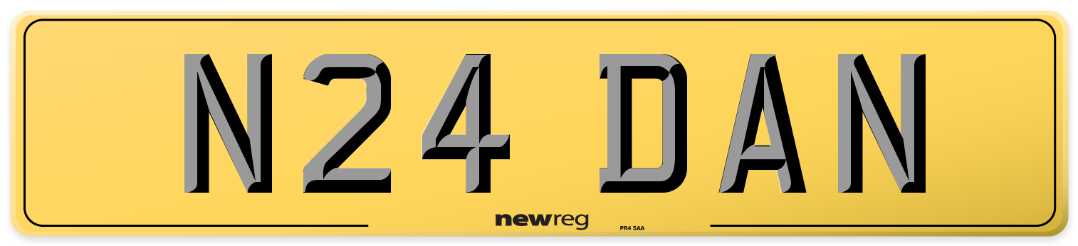 N24 DAN Rear Number Plate