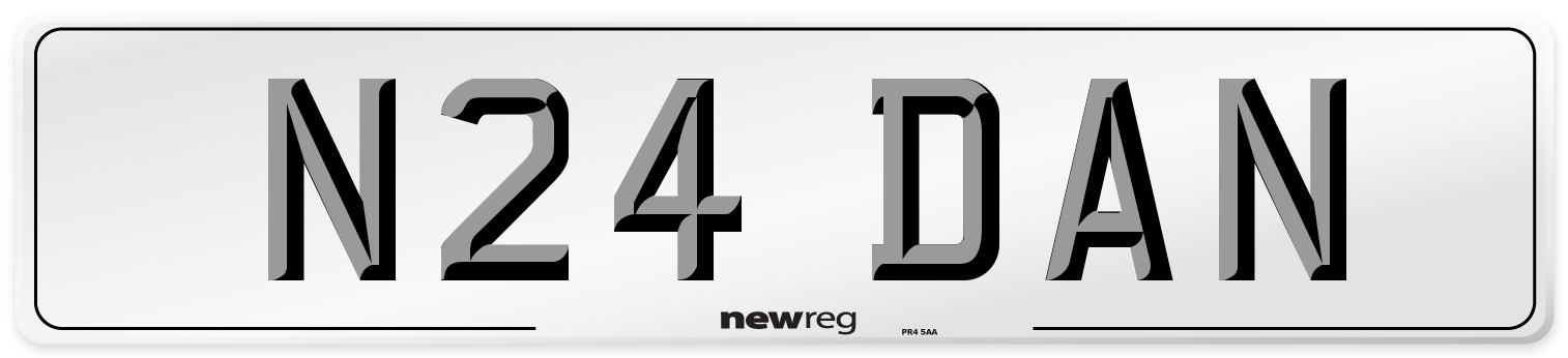 N24 DAN Front Number Plate
