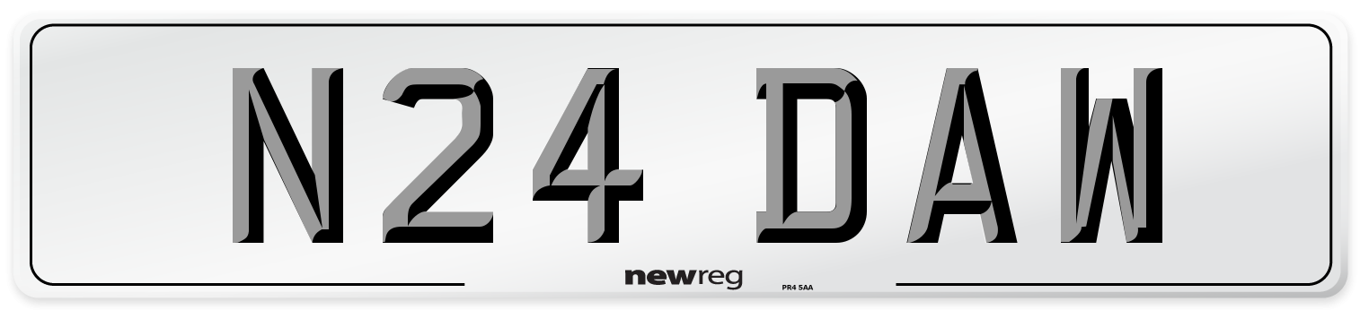 N24 DAW Front Number Plate