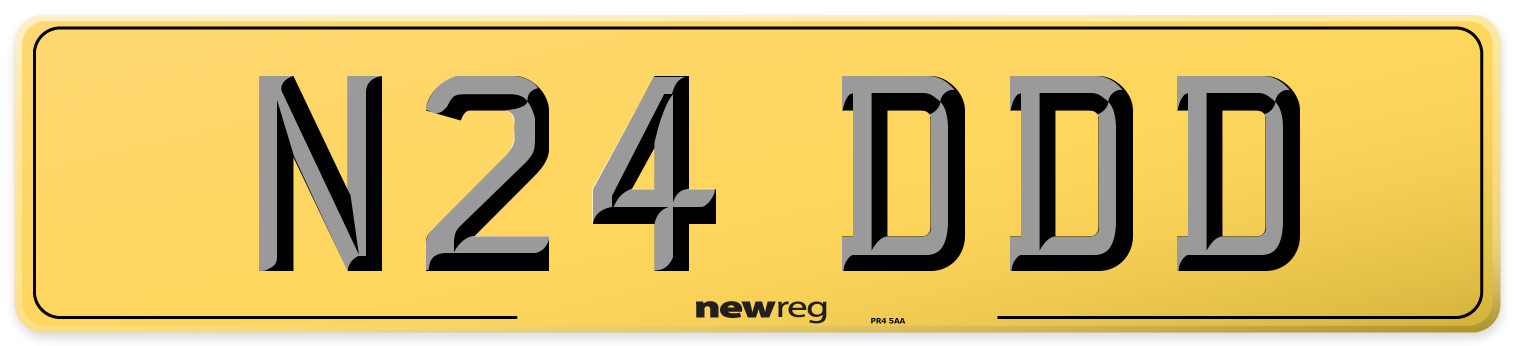 N24 DDD Rear Number Plate