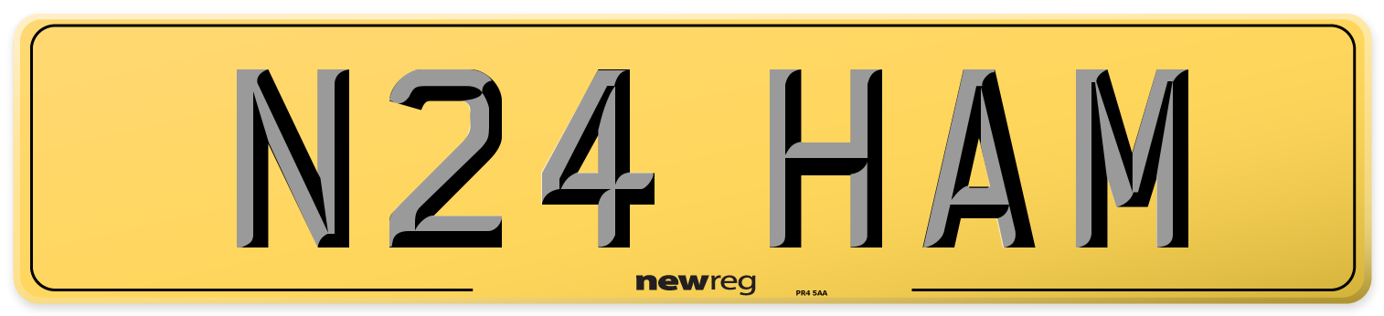 N24 HAM Rear Number Plate
