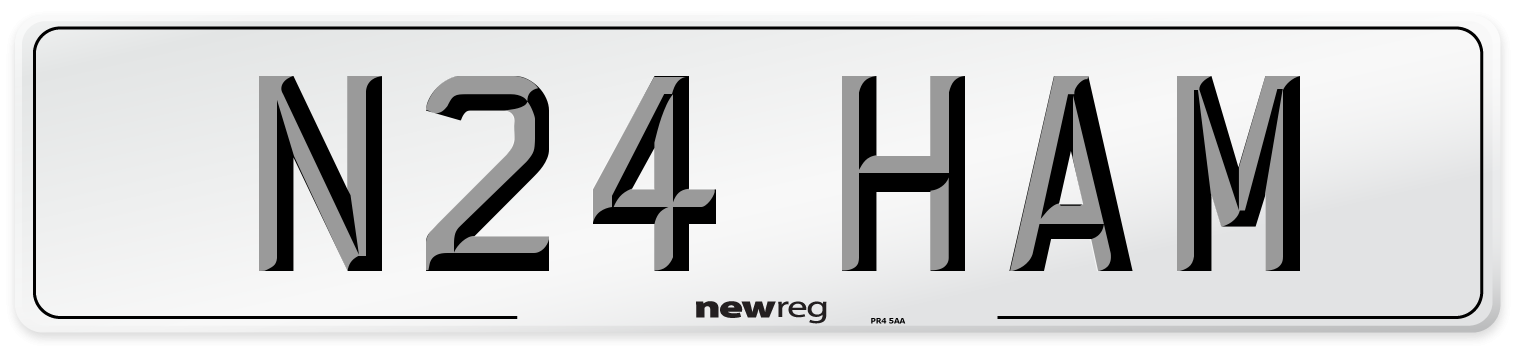 N24 HAM Front Number Plate