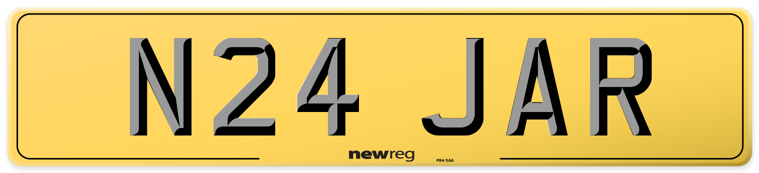 N24 JAR Rear Number Plate