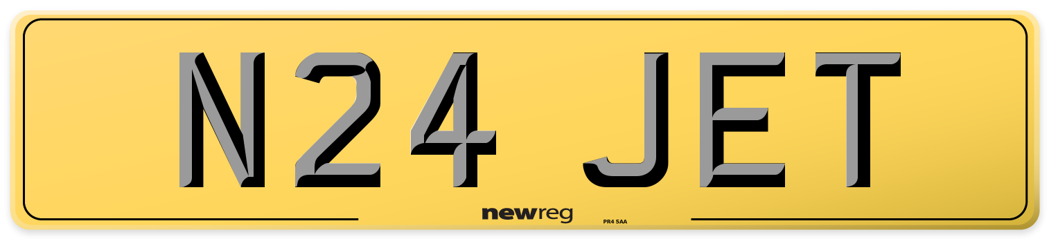 N24 JET Rear Number Plate