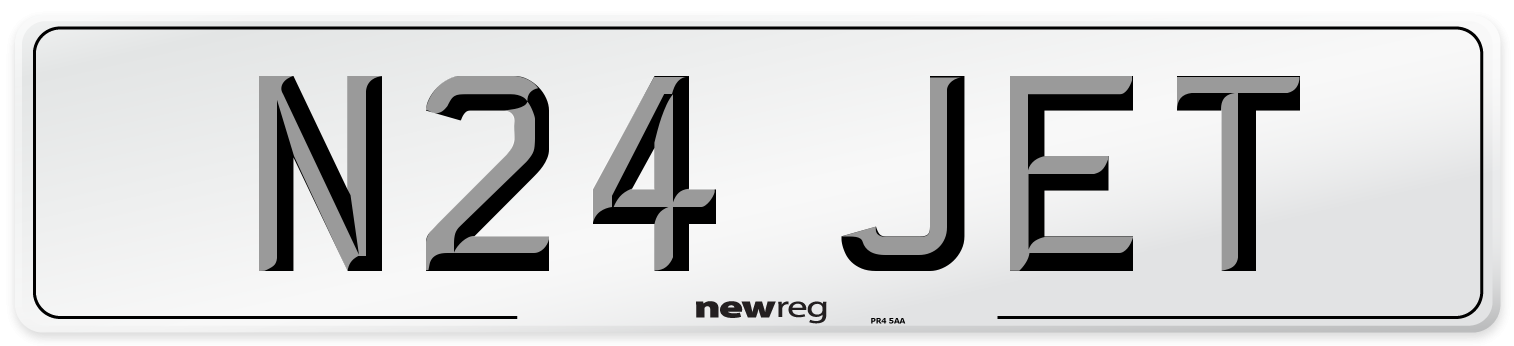 N24 JET Front Number Plate