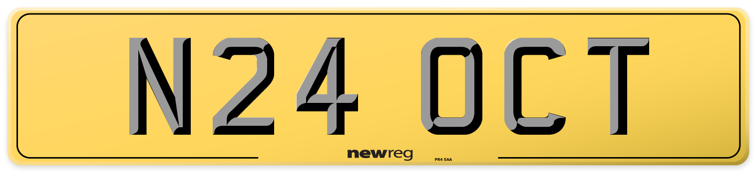 N24 OCT Rear Number Plate