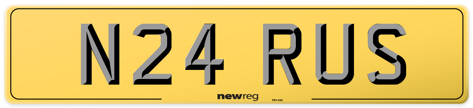N24 RUS Rear Number Plate
