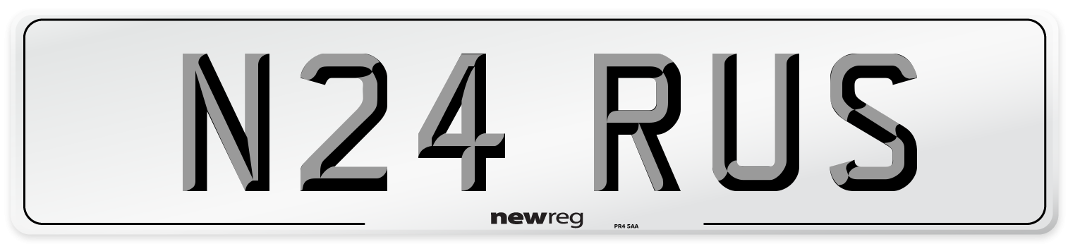 N24 RUS Front Number Plate