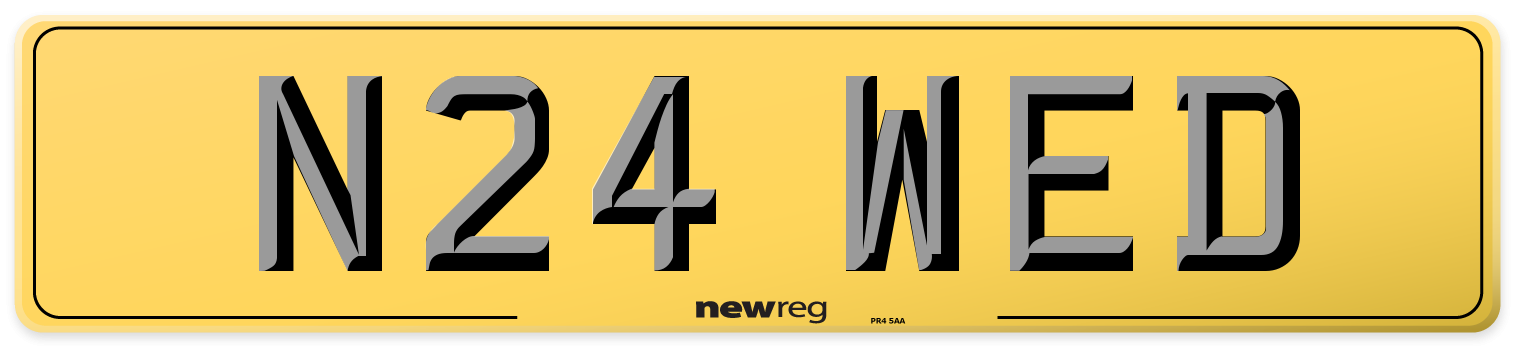 N24 WED Rear Number Plate