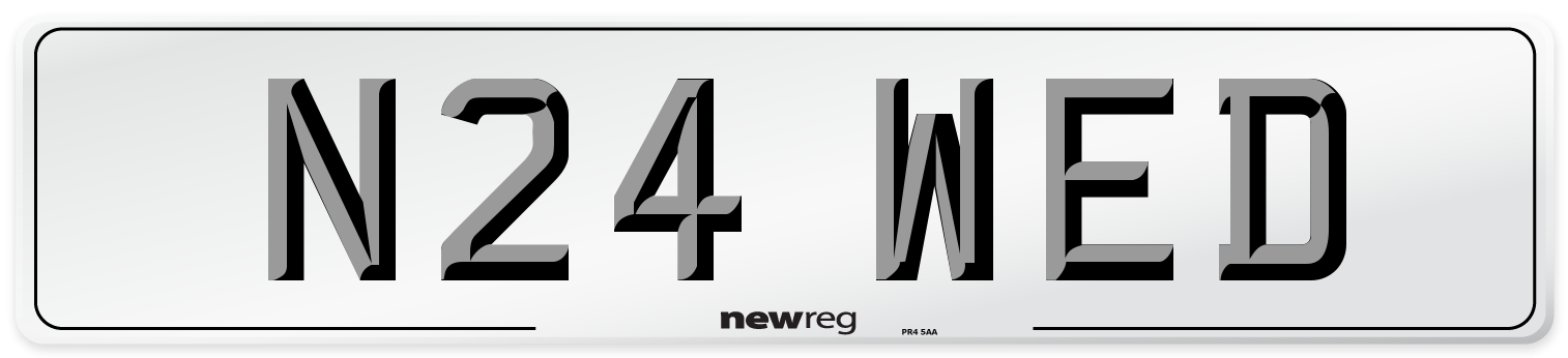 N24 WED Front Number Plate