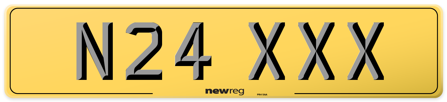 N24 XXX Rear Number Plate