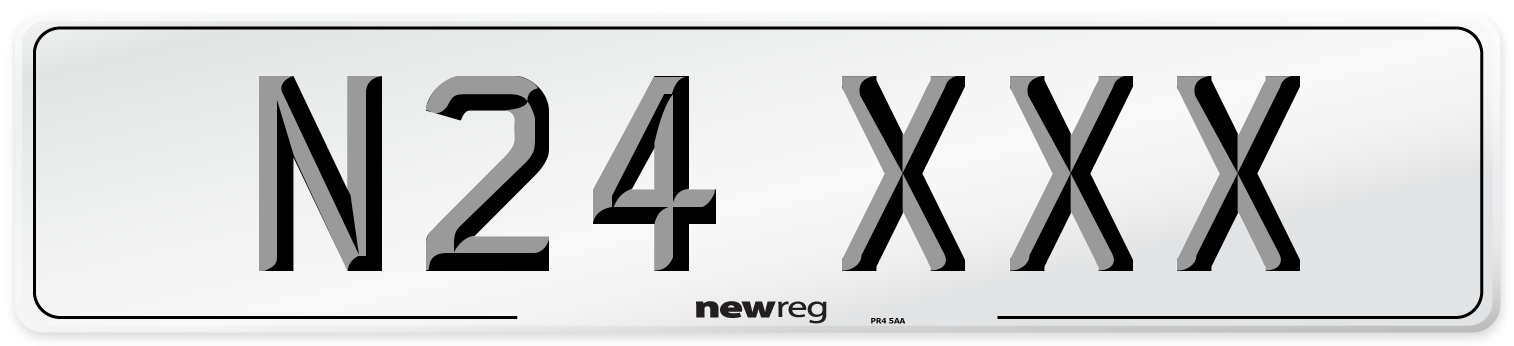 N24 XXX Front Number Plate