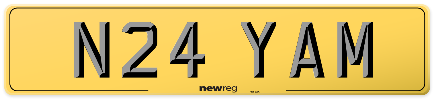 N24 YAM Rear Number Plate