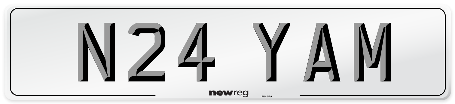 N24 YAM Front Number Plate