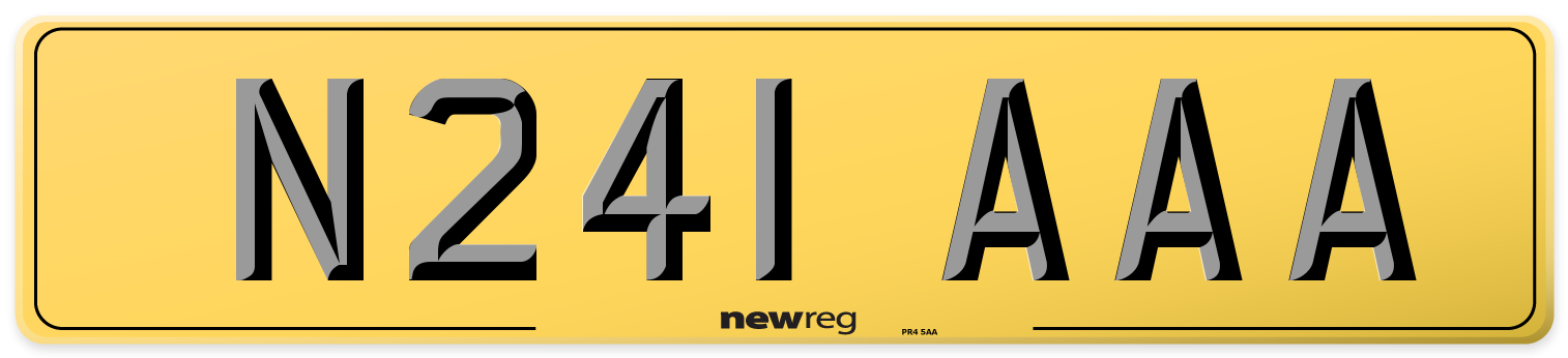 N241 AAA Rear Number Plate