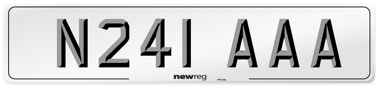 N241 AAA Front Number Plate
