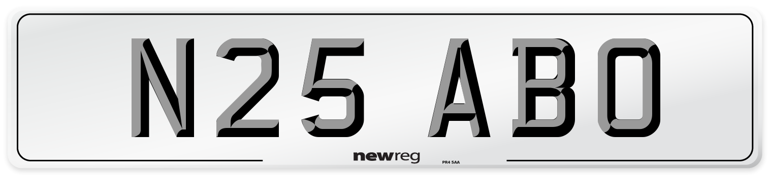 N25 ABO Front Number Plate