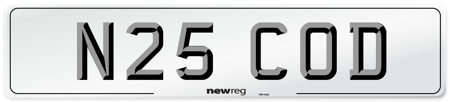 N25 COD Front Number Plate