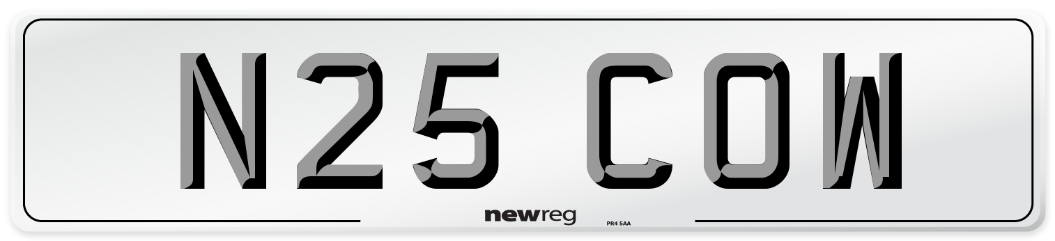 N25 COW Front Number Plate