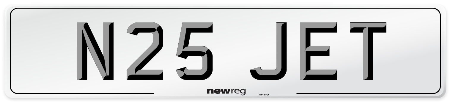 N25 JET Front Number Plate