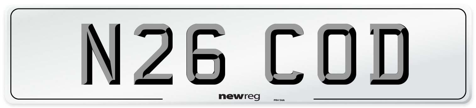 N26 COD Front Number Plate