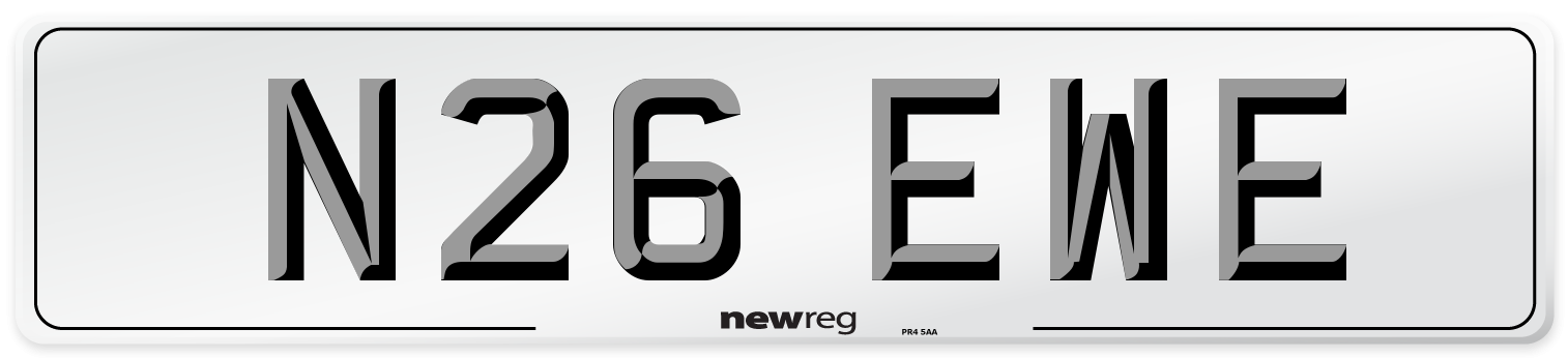 N26 EWE Front Number Plate