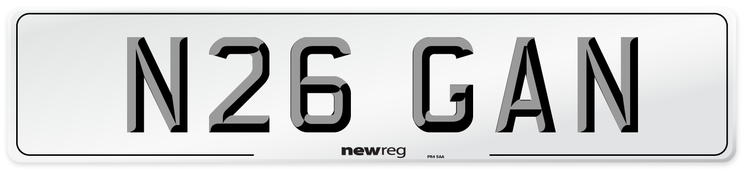 N26 GAN Front Number Plate