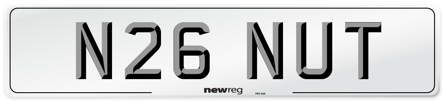 N26 NUT Front Number Plate