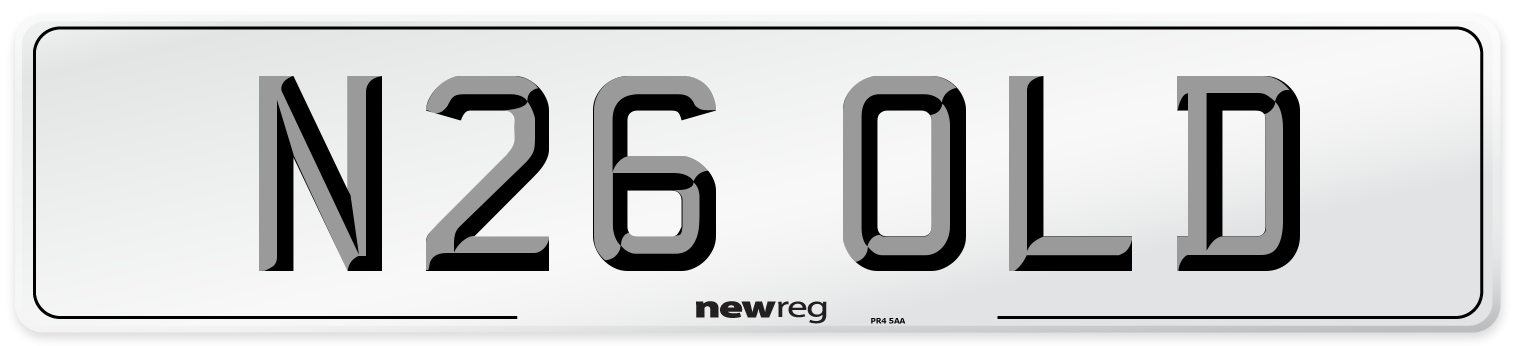 N26 OLD Front Number Plate