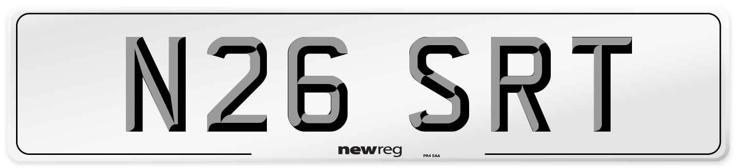 N26 SRT Front Number Plate