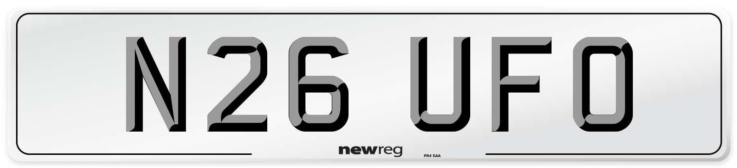 N26 UFO Front Number Plate
