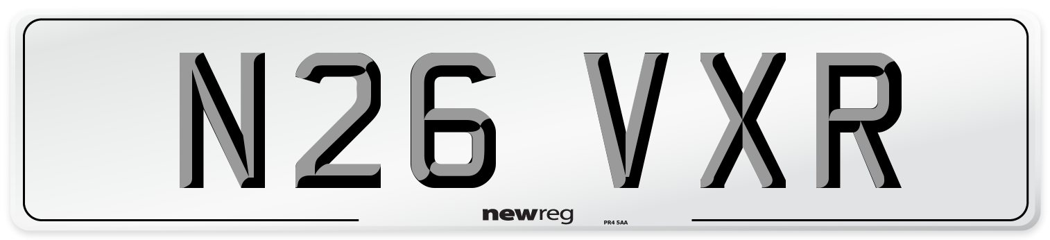 N26 VXR Front Number Plate