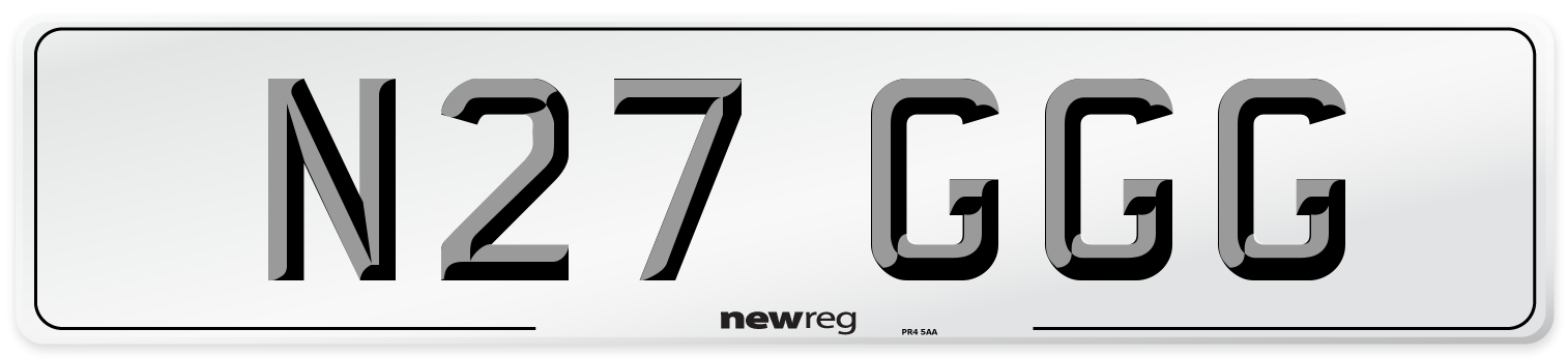 N27 GGG Front Number Plate