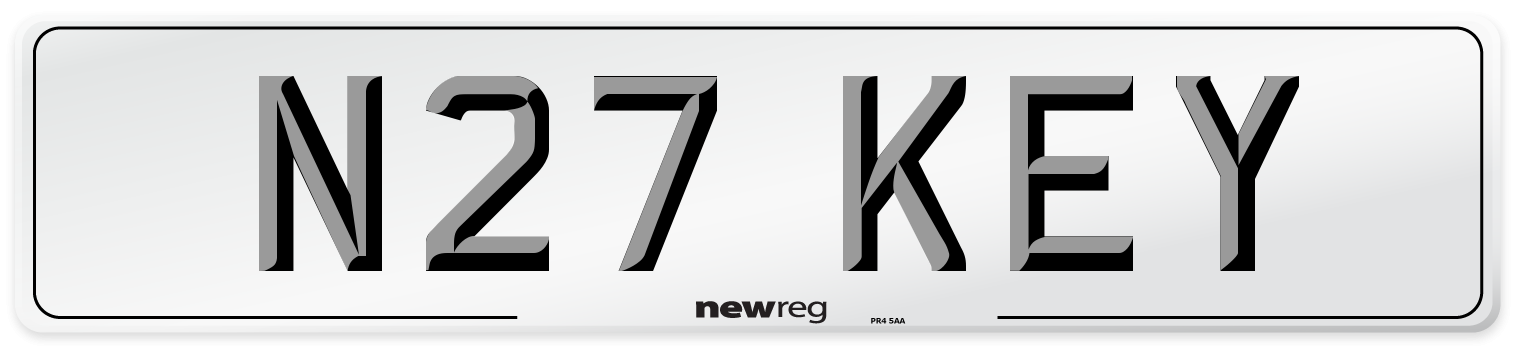N27 KEY Front Number Plate