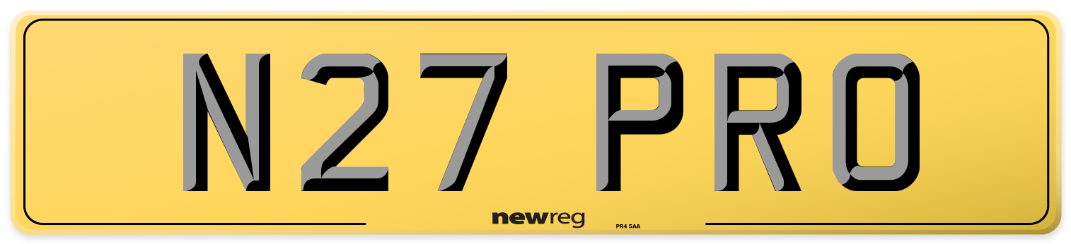 N27 PRO Rear Number Plate
