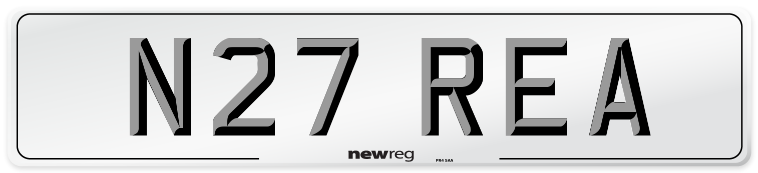 N27 REA Front Number Plate