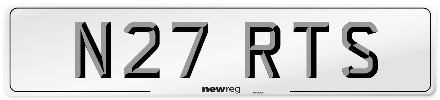 N27 RTS Front Number Plate